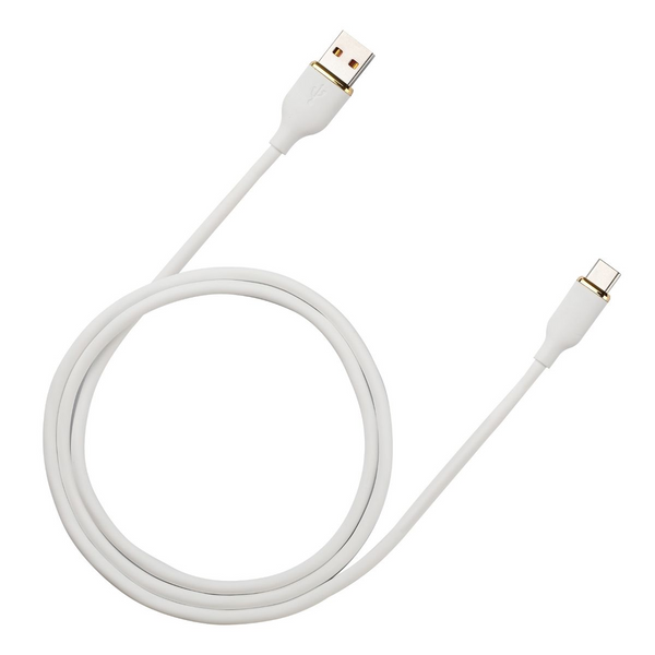 USB-A to Type C Cable Fast Charging Max 60W White Soft Silicone