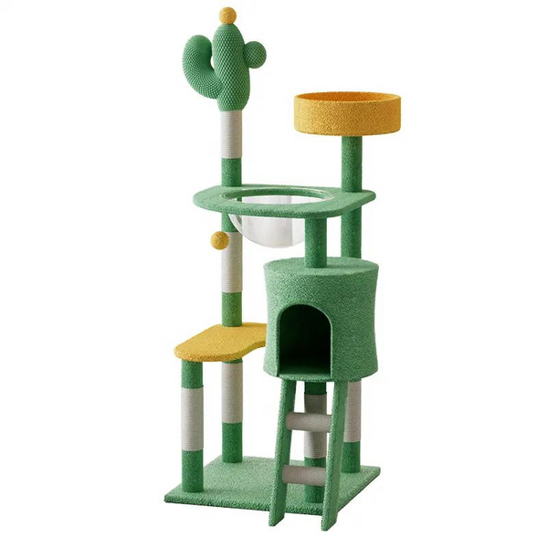 140cm Cat Climbing Frame Cat Tree Tower House and Sisal Scratching